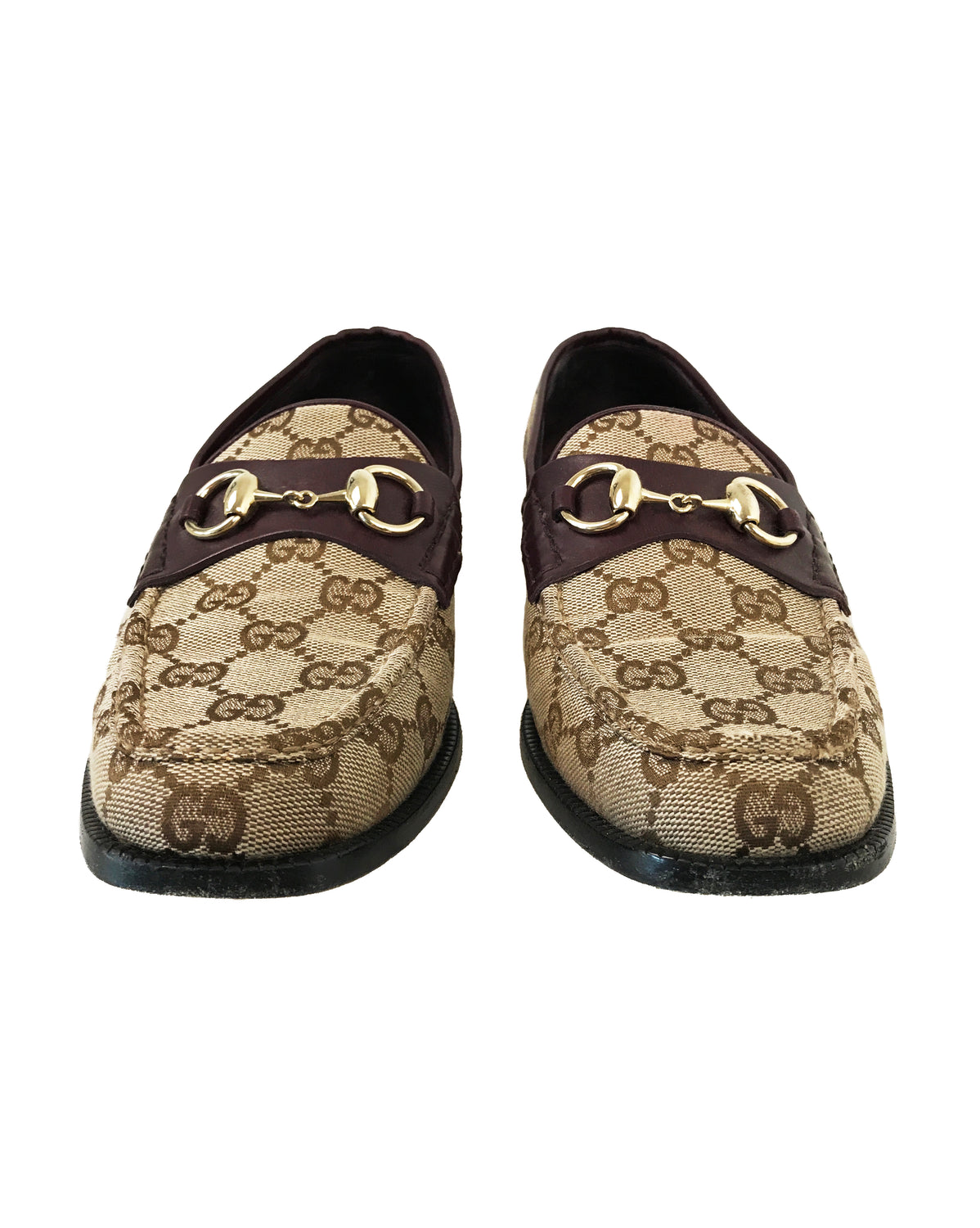 FRUIT Vintage Gucci 1990s Monogram Logo Print shoes Loafers