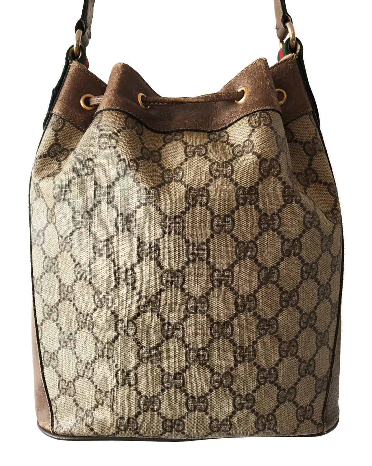 FRUIT Vintage Gucci 1970s Bucket Bag Logo Monogram