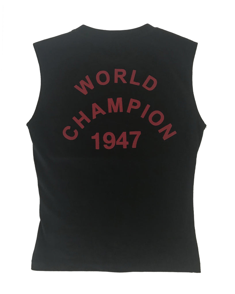 Fruit Vintage Christian Dior Red Black J'adore Dior Logo Tank Top by John Galliano