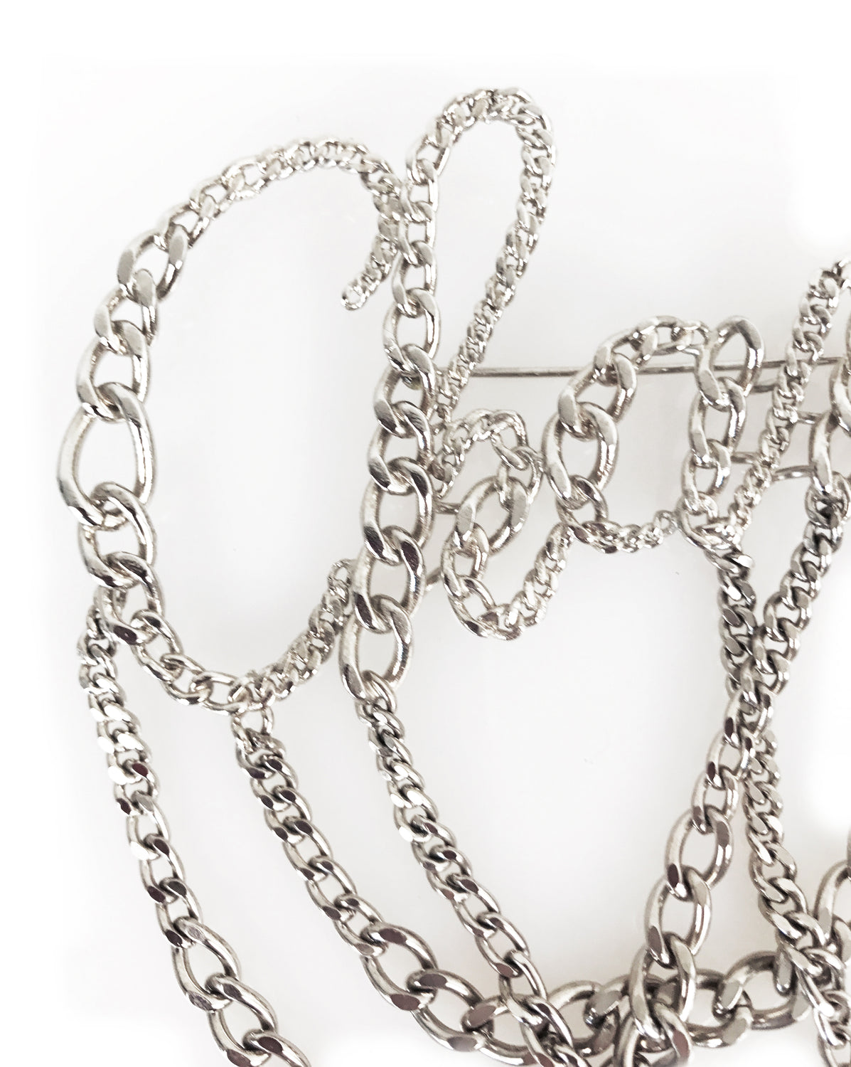 FRUIT Vintage Chanel Chain text logo brooch 2006 Karl Lagerfeld