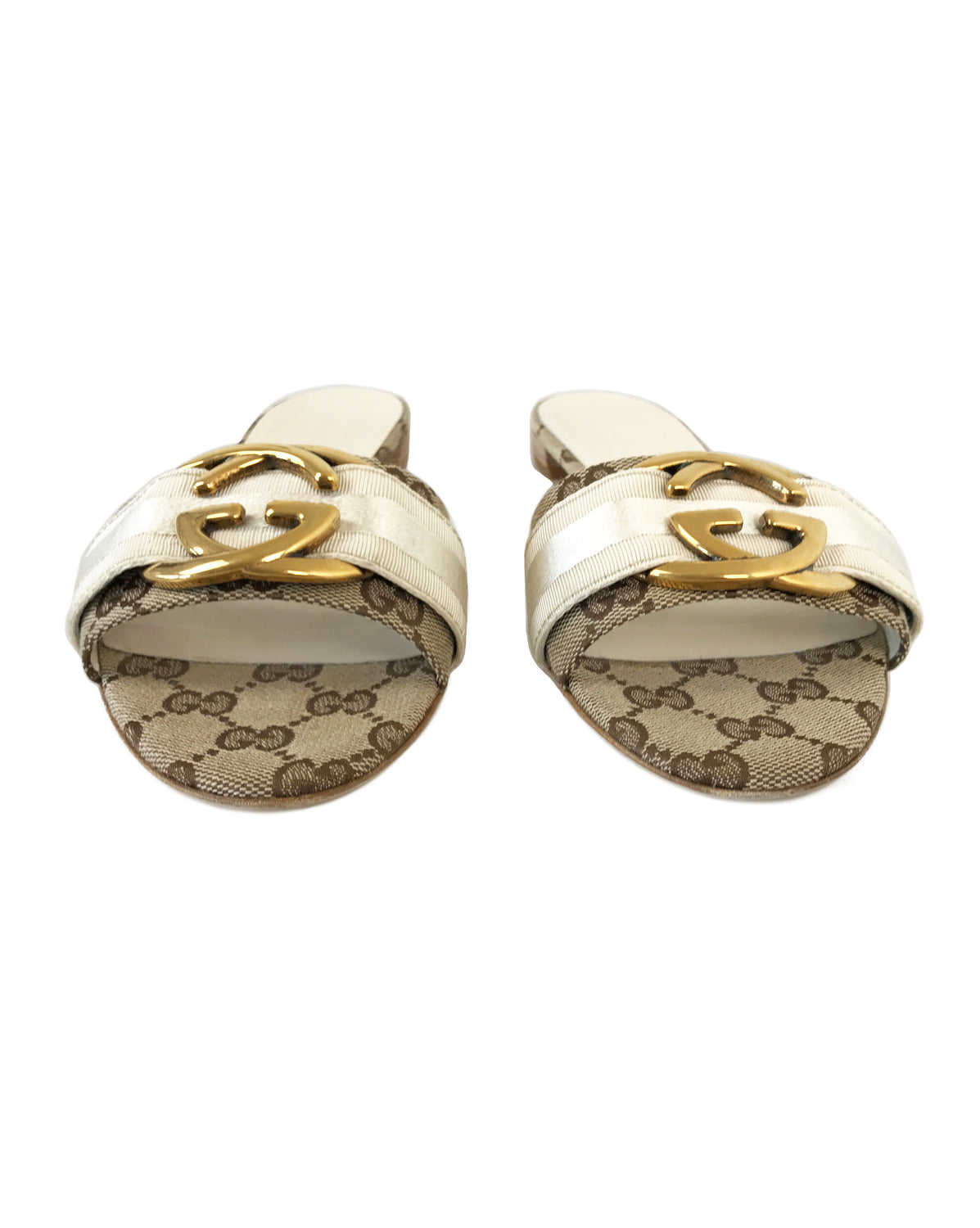 FRUIT Vintage Gucci 1990s Monogram Logo Print Slides shoes