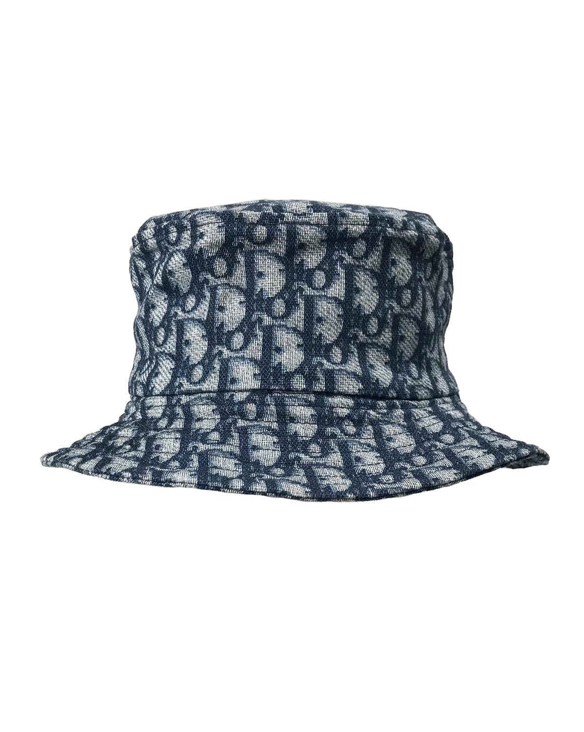Fruit Vintage Christian Dior Blue Logo Trotter Monogram Bucket Hat by John Galliano