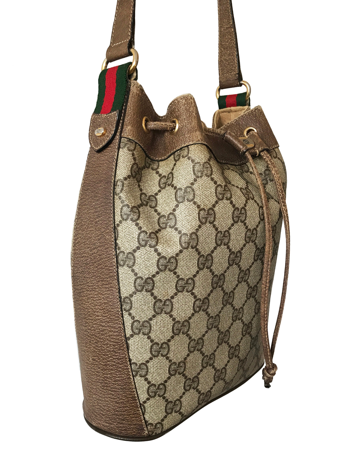 FRUIT Vintage Gucci 1970s Bucket Bag Logo Monogram