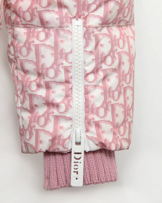 FRUIT vintage rare Christian Dior by John Galliano Pink girly trotter logo monogram print puffer jacket as worn by Mariah Carey.