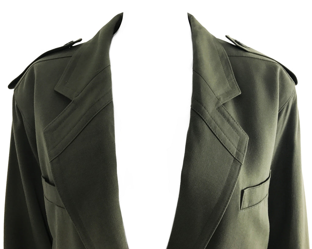 FRUIT Vintage Escada Military Batwing Jacket Khaki 1980s