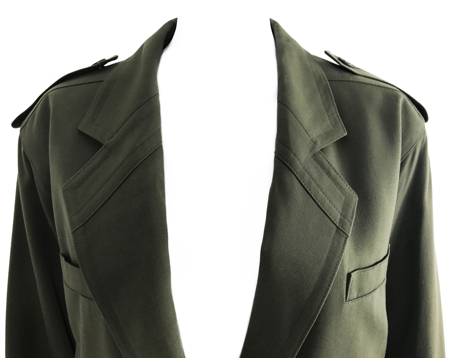 FRUIT Vintage Escada Military Batwing Jacket Khaki 1980s