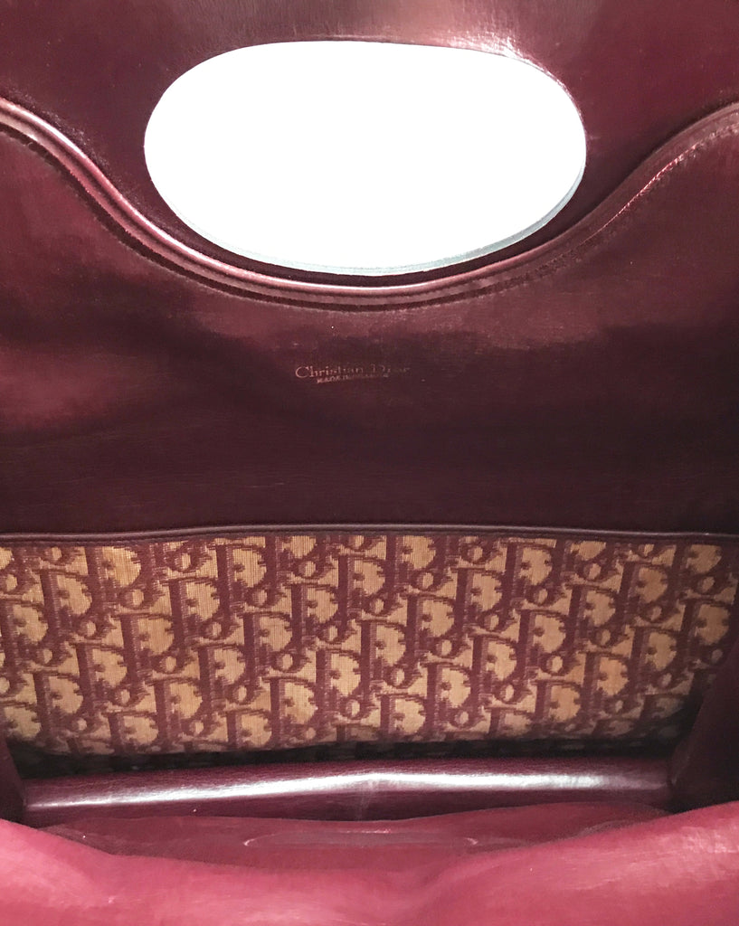 FRUIT Vintage Christian Dior 1970s logo monogram Convertible Fold Over Clutch and Tote
