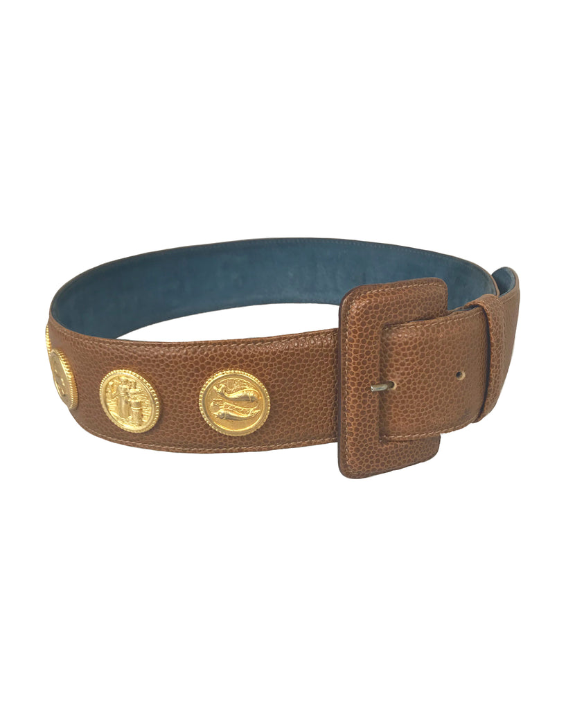 Fruit Vintage Fendi Zodiac Coin Belt