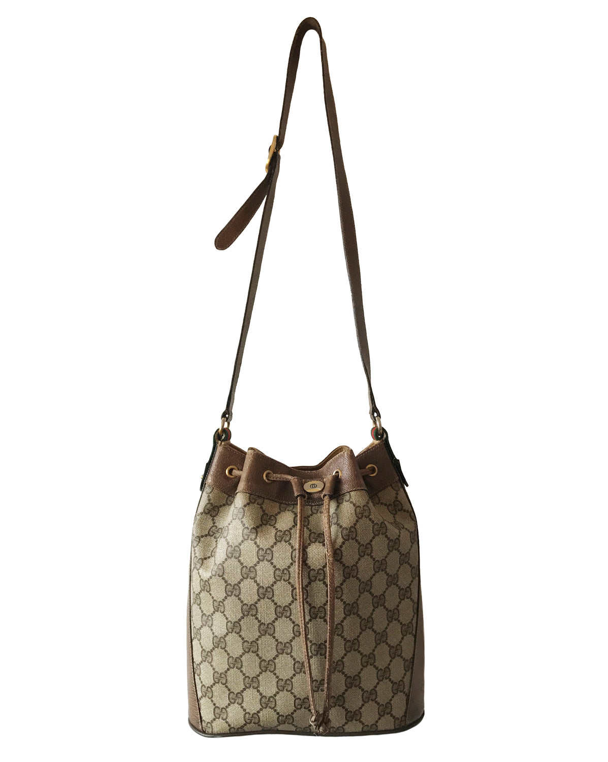 FRUIT Vintage Gucci 1970s Bucket Bag Logo Monogram