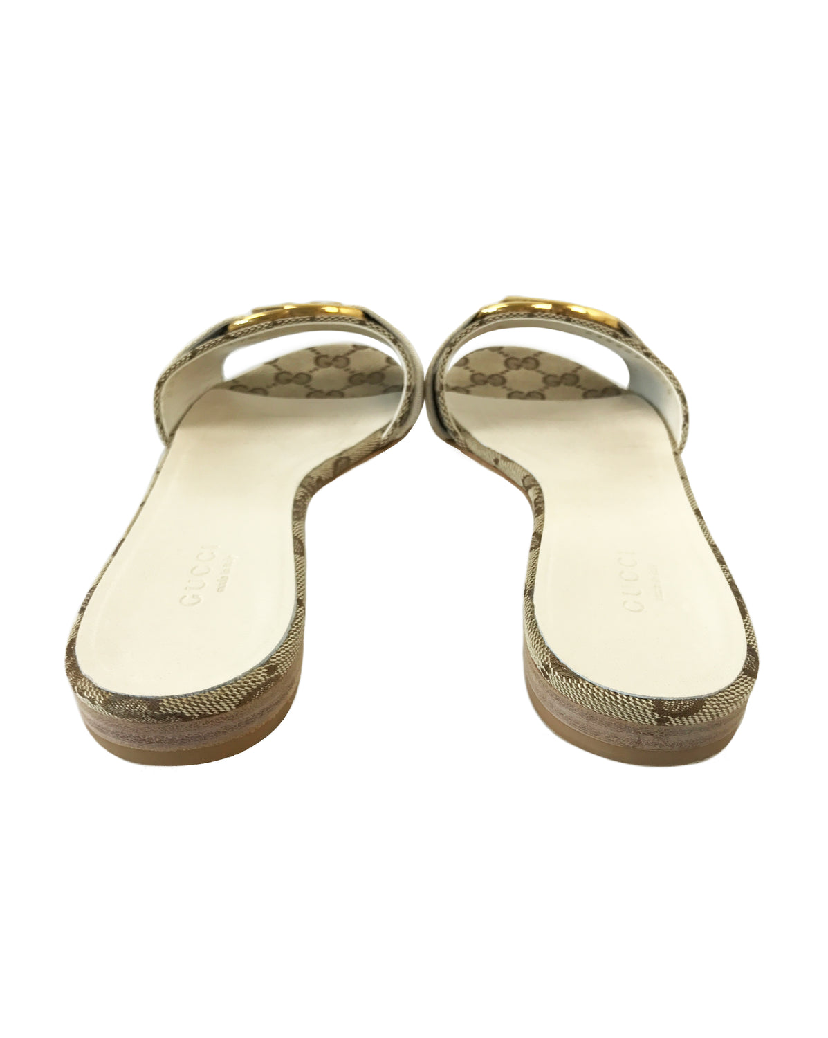 FRUIT Vintage Gucci 1990s Monogram Logo Print Slides shoes