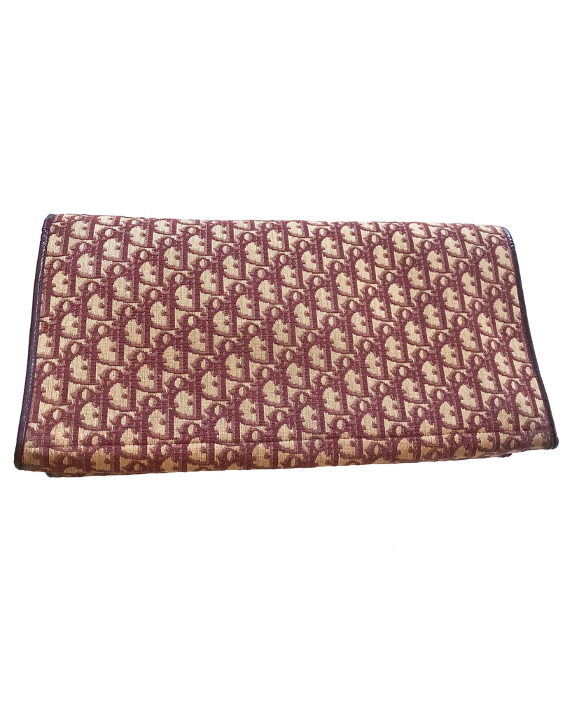 FRUIT Vintage Christian Dior 1970s logo monogram Convertible Fold Over Clutch and Tote