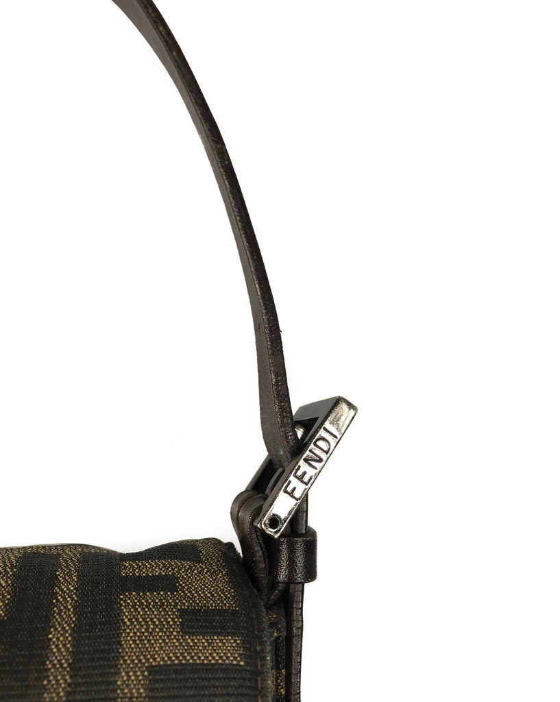 Fruit Vintage Fendi Zucca Logo Monogram Print Baguette Handbag