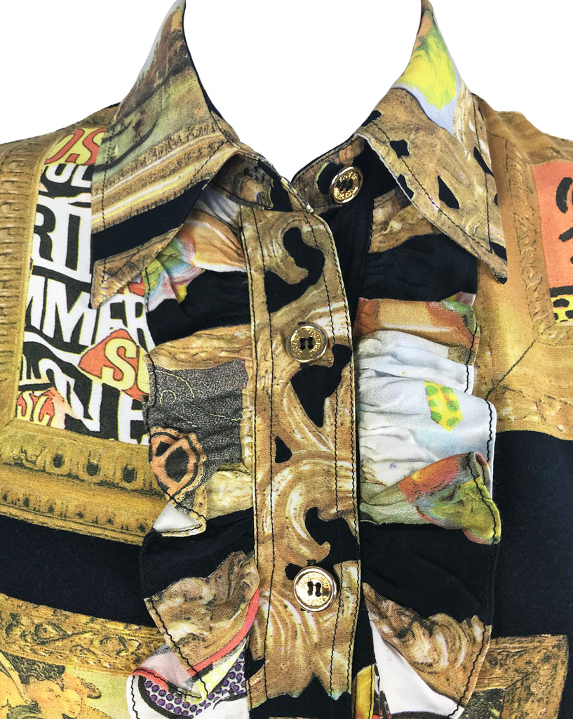 Moschino Rare 'Art Is Love' Print 1990s Shirt