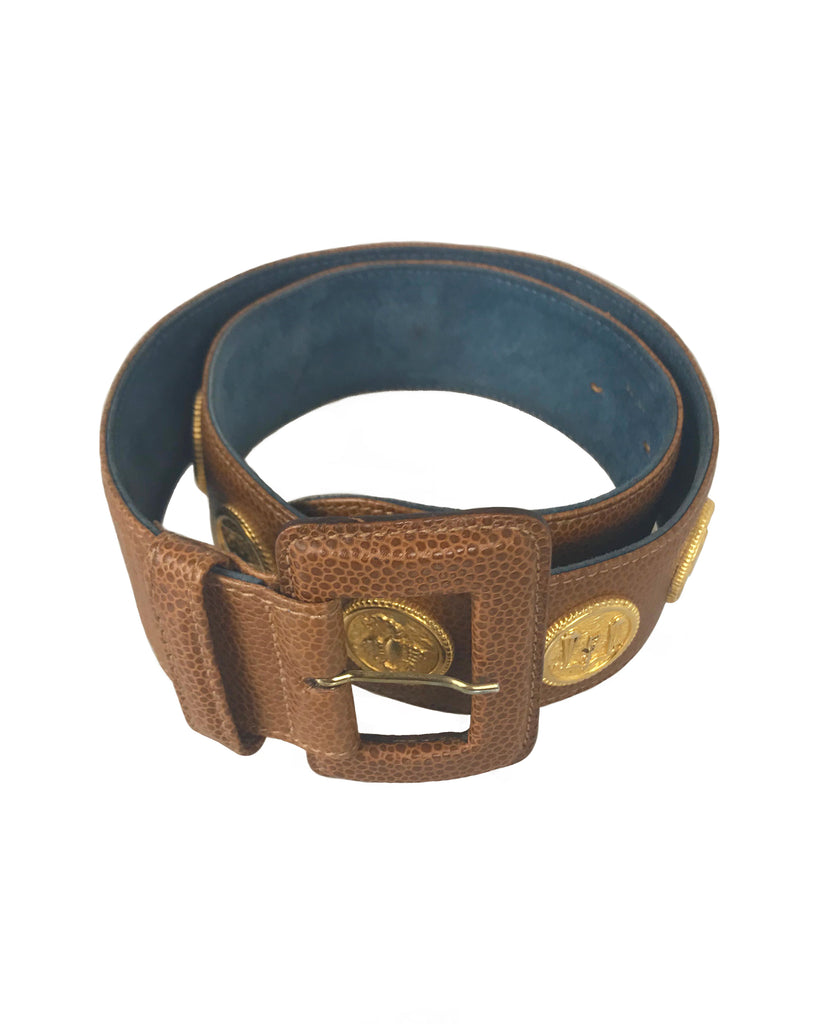Fruit Vintage Fendi Zodiac Coin Belt