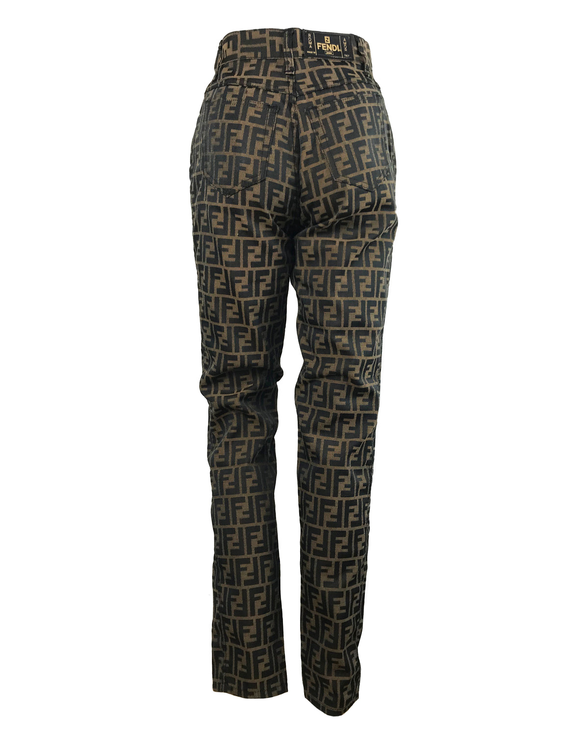 Fruit Vintage Fendi Zucca Monogram Print Jeans Pants