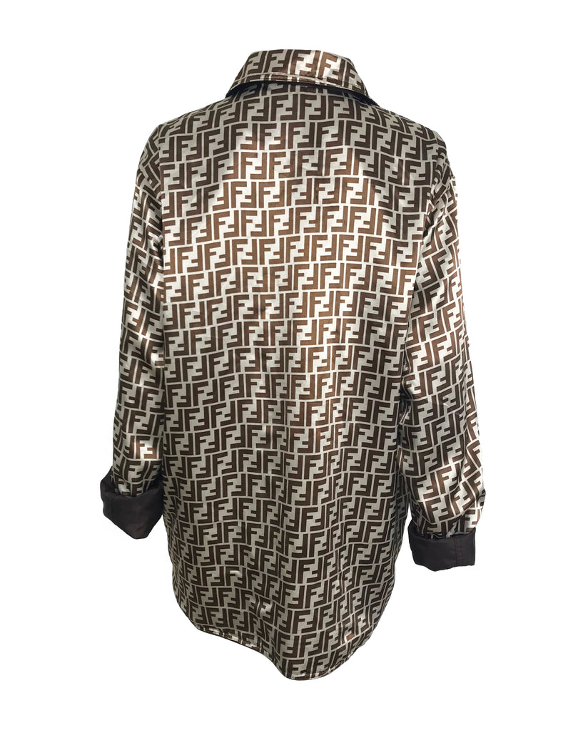 Fruit Vintage Fendi Reversible Logo Print 1990s Coat