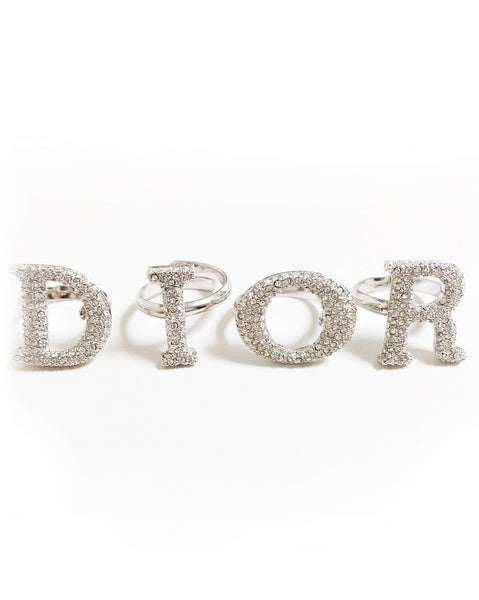 Shop Christian Dior Logo Rings by petit_2petit_2