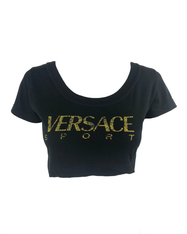 Versace Sport Logo Crop Top