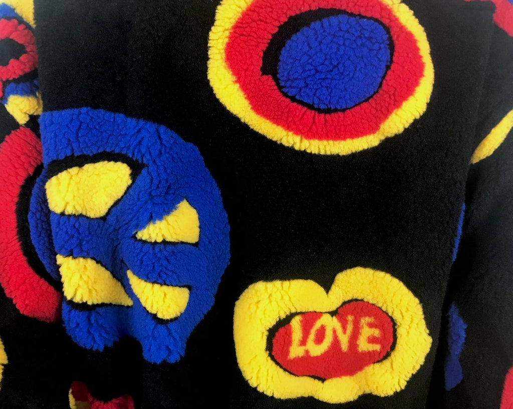 Moschino Peace and Love Faux Fur Bomber Jacket