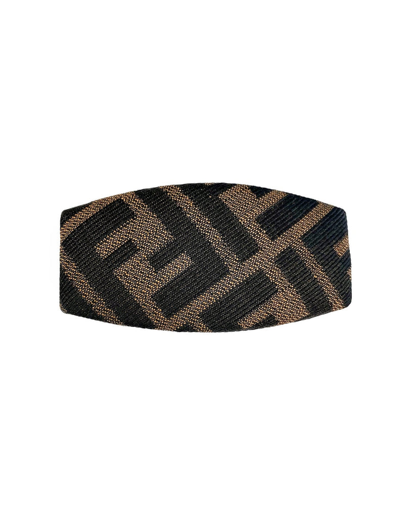 Fruit Vintage Fendi Zucca logo barrette hair clip in the classic Fendi Zucca canvas.