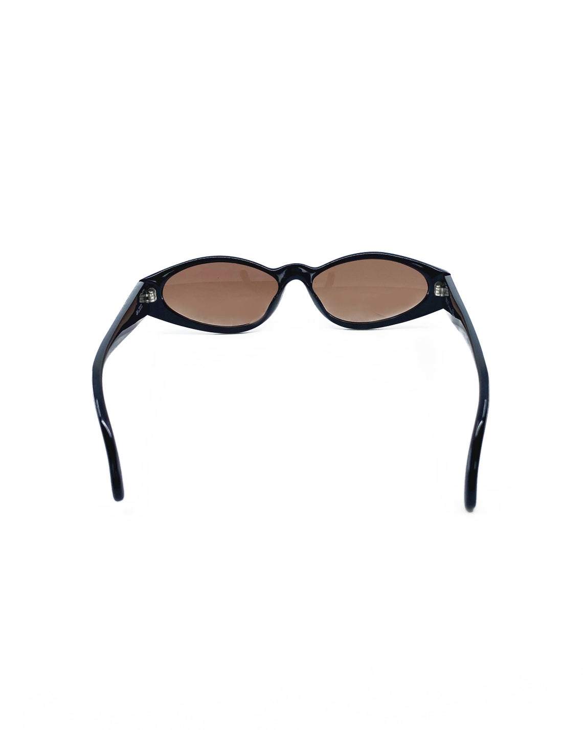 Fruit Vintage Christian Dior sunglasses dating to 1990. These small oval frames feature a gold trim over the nose and CD logo to each arm.