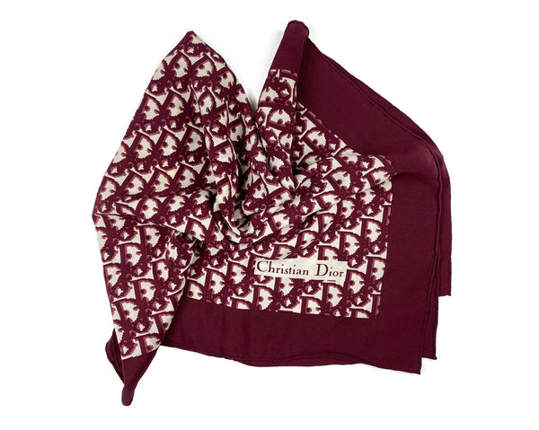 Christian Dior Silk Trotter Logo Scarf – FRUIT Vintage