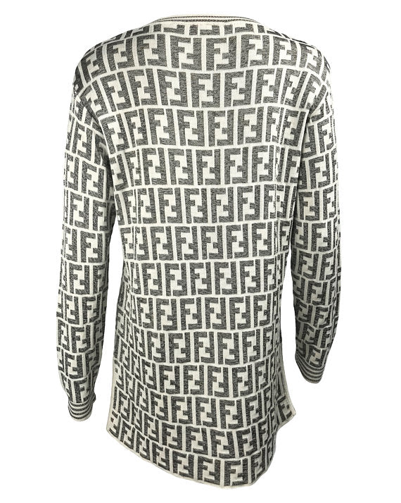 Fruit Vintage Fendi Zucca Monogram Knit Sweater Jumper Top
