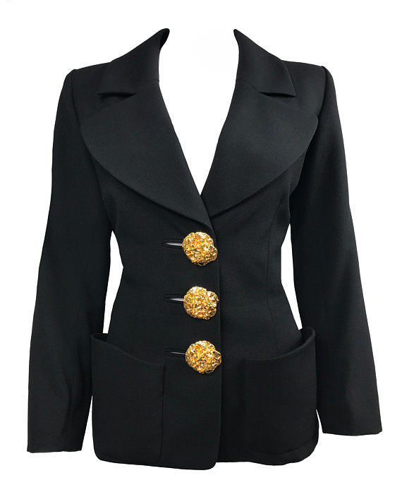 Fruit Vintage Yves Saint Laurent YSL Black Jacket Blazer