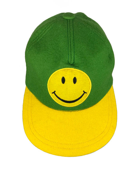 FRUIT Vintage Moschino smiley face logo icon trucker hat cap