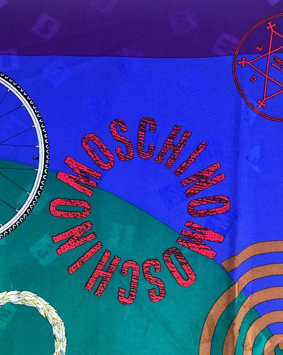 FRUIT Vintage Moschino logo Monogram Zodical Symbol Scarf