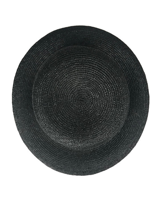 Fruit Vintage Moschino Logo Black Boater Sun Hat