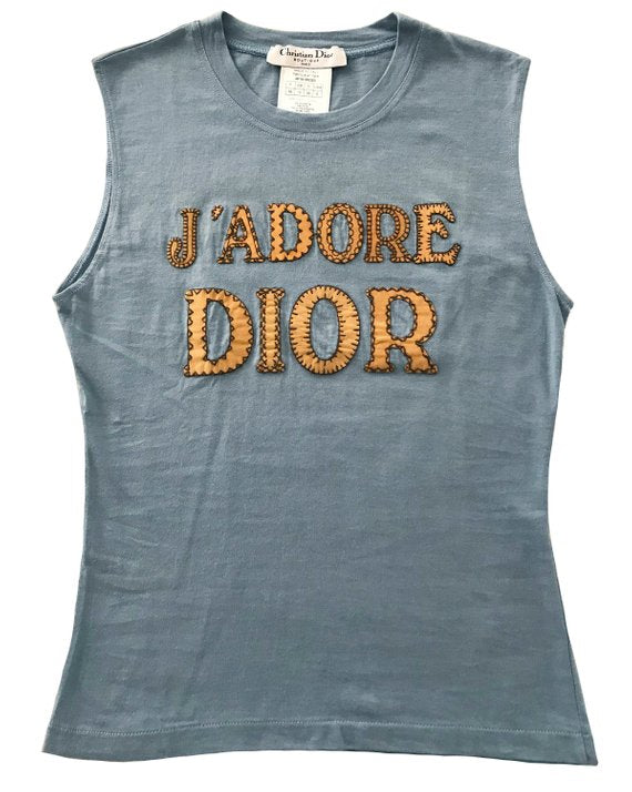 Fruit Vintage Christian Dior J'adore Dior Monogram Logo tank by John Galliano