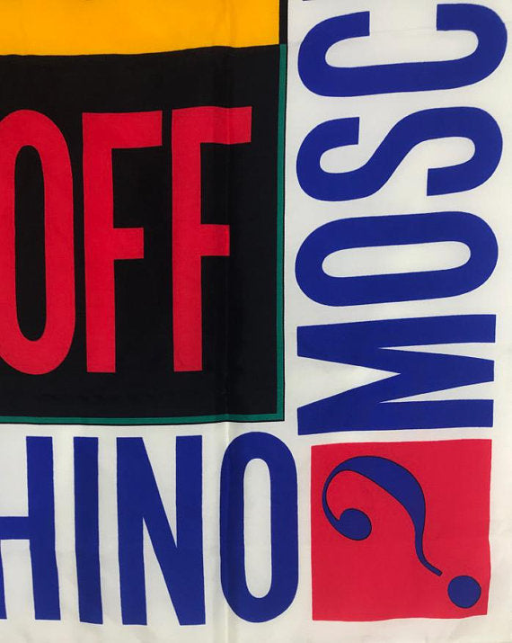 FRUIT Vintage Moschino logo Monogram Slogan Scarf Fashion Fashioff