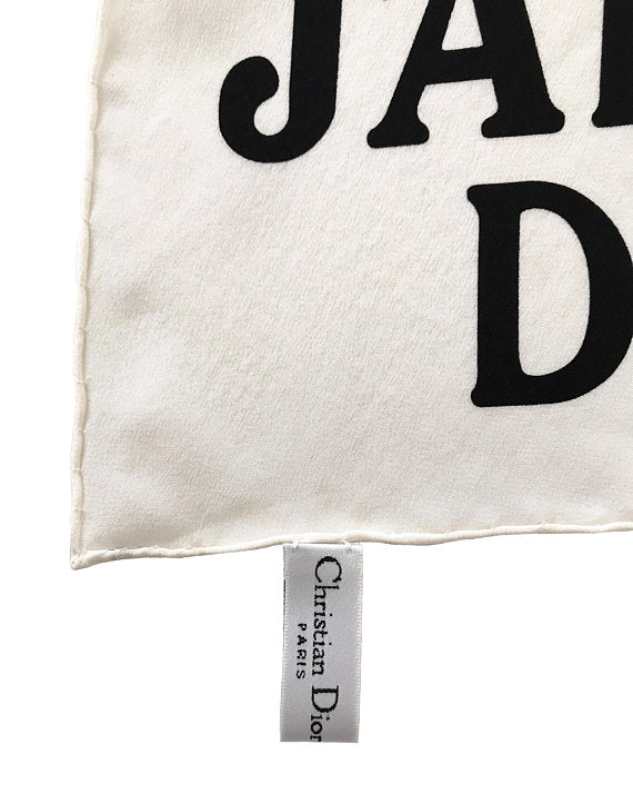 FRUIT vintage Christian Dior rare J'adore Dior logo monogram silk scarf