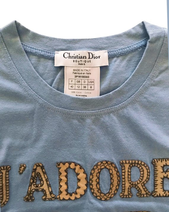 Christian Dior J'adore Dior Logo Print Tank Top