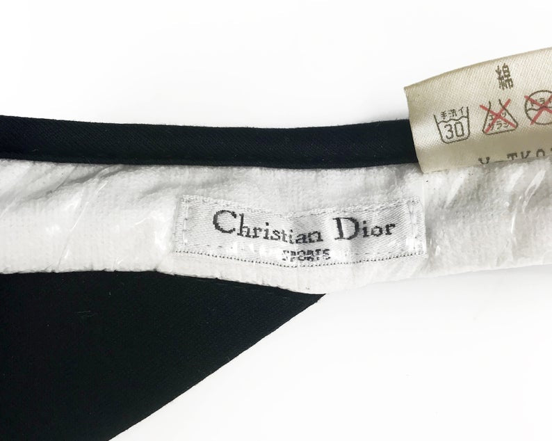 FRUIT Vintage Christian Dior Sport 1980s monogram embroidered visor CD Sport logo embroidered.