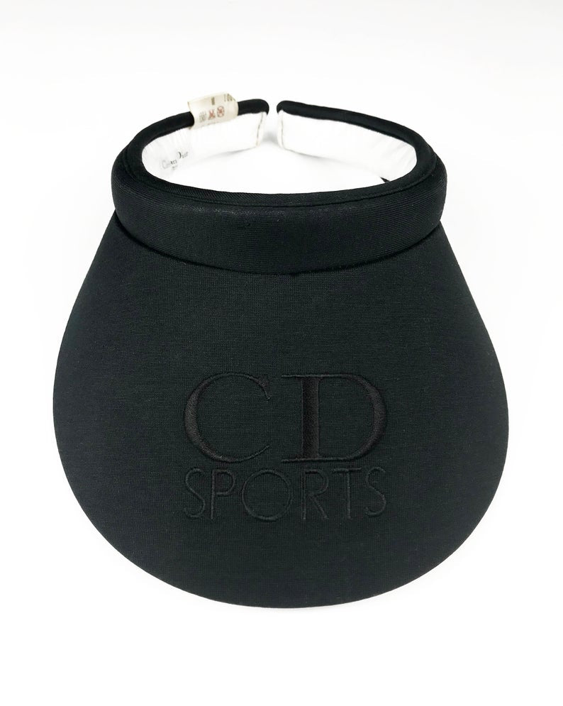 FRUIT Vintage Christian Dior Sport 1980s monogram embroidered visor CD Sport logo embroidered.