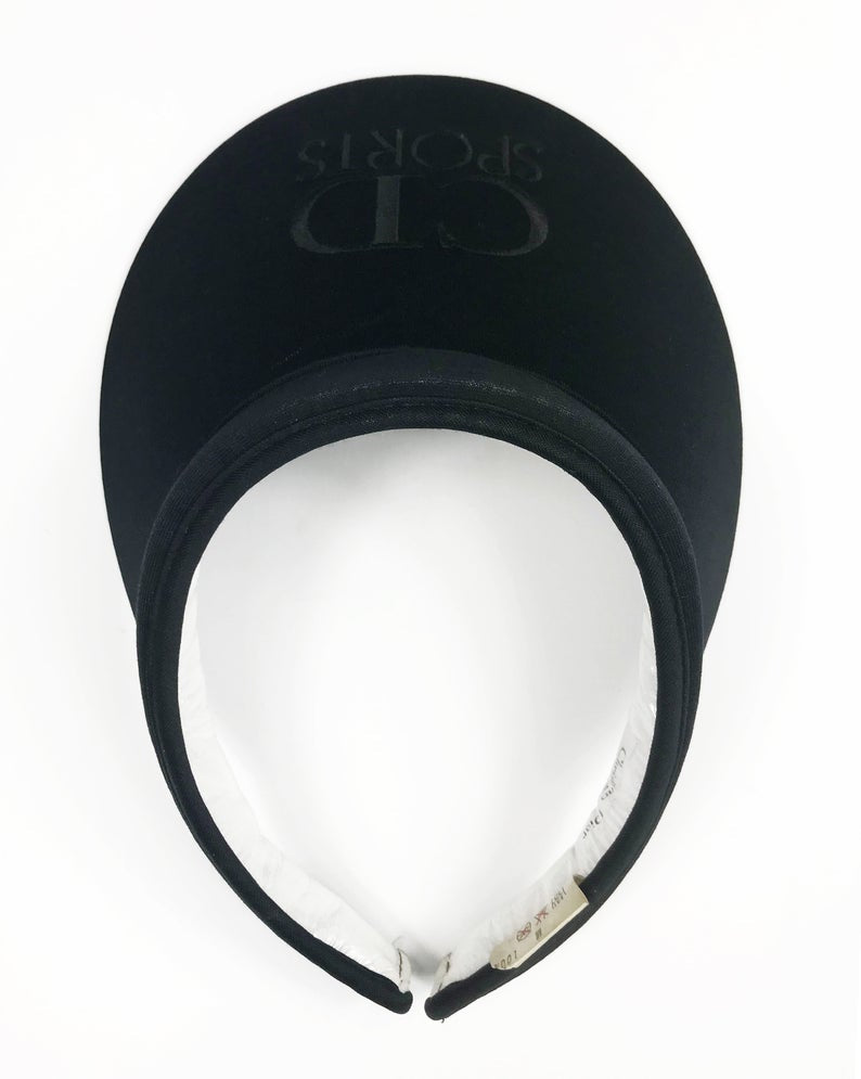 FRUIT Vintage Christian Dior Sport 1980s monogram embroidered visor CD Sport logo embroidered.
