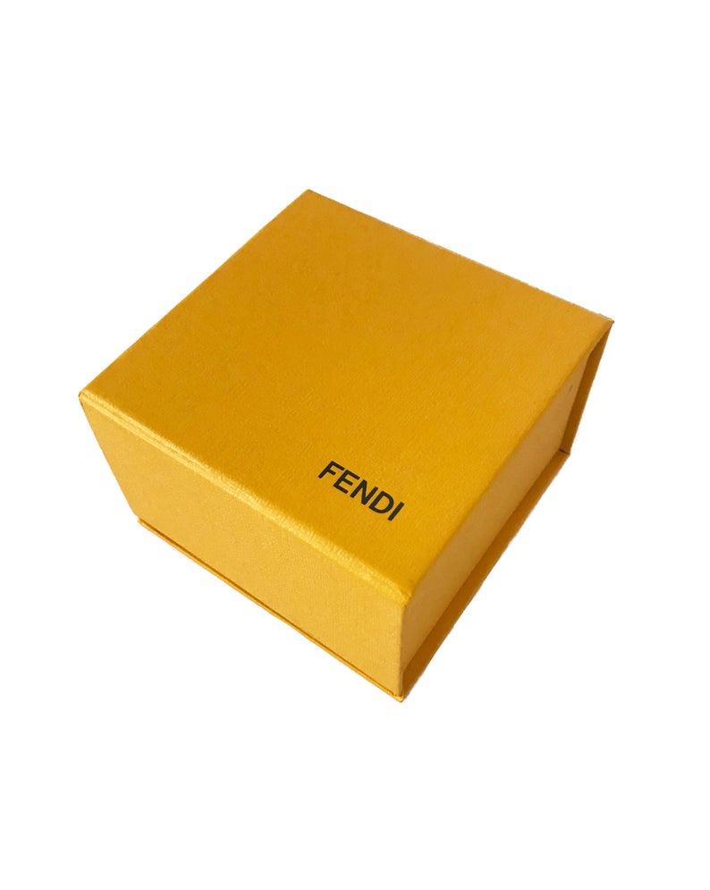 FRUIT Vintage Fendi zucca logo charm necklace in excellent condition. Features 2 removable charm pendants, one with cut-out Fendi logo F's and a second with crystal embellished bow symbol