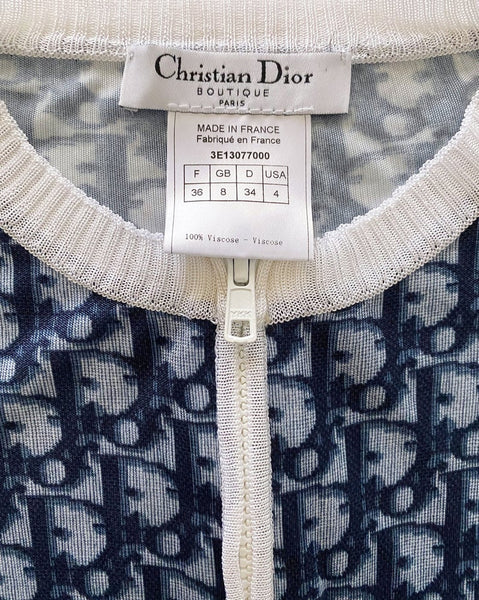 Christian Dior Logo Knit Zip Top – FRUIT Vintage