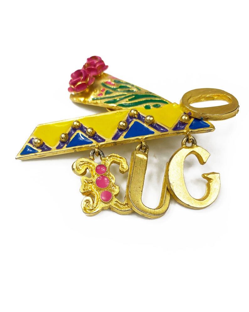 Fruit Vintage Giannia Versace Vogue earrings. Incredibly rare and collectible from the Gianni Versace 1991 'Vogue' runway collection. These are a lifetime Gianni Versace style that were worn on the runway in 91, they are a piece of Versace history!