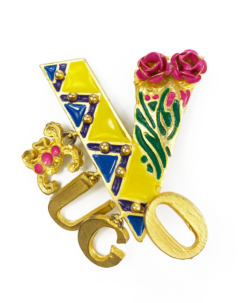 Fruit Vintage Giannia Versace Vogue earrings. Incredibly rare and collectible from the Gianni Versace 1991 'Vogue' runway collection. These are a lifetime Gianni Versace style that were worn on the runway in 91, they are a piece of Versace history! 