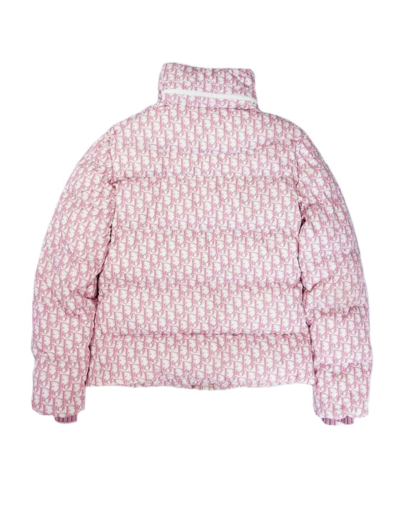 Christian Dior Pink Trotter Logo Puffer jacket