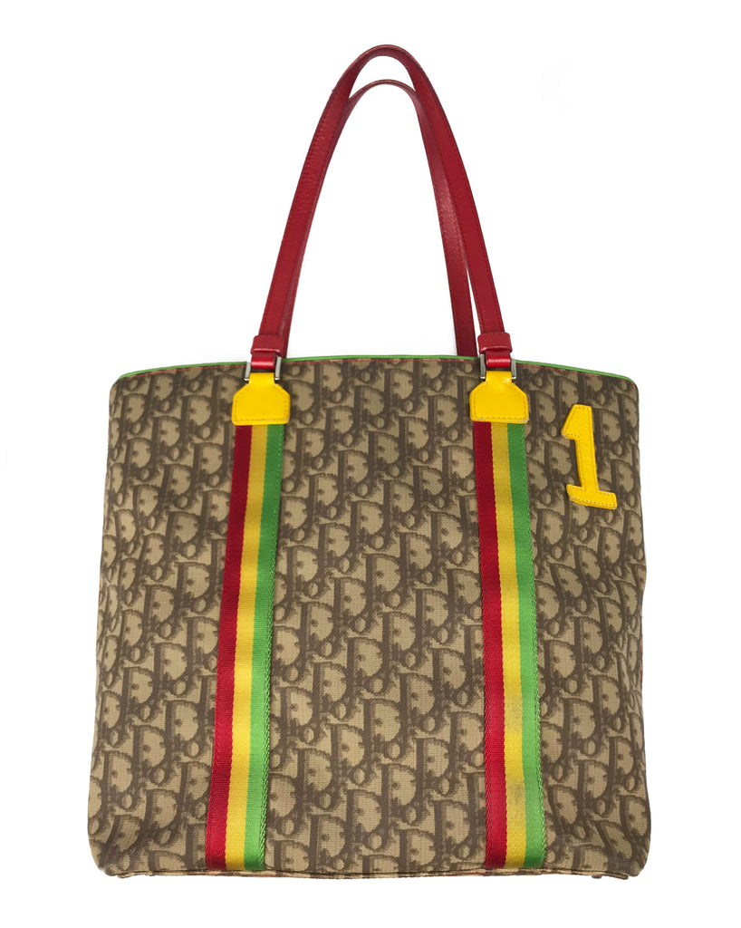 Christian Dior Rasta Monogram Print Tote Bag