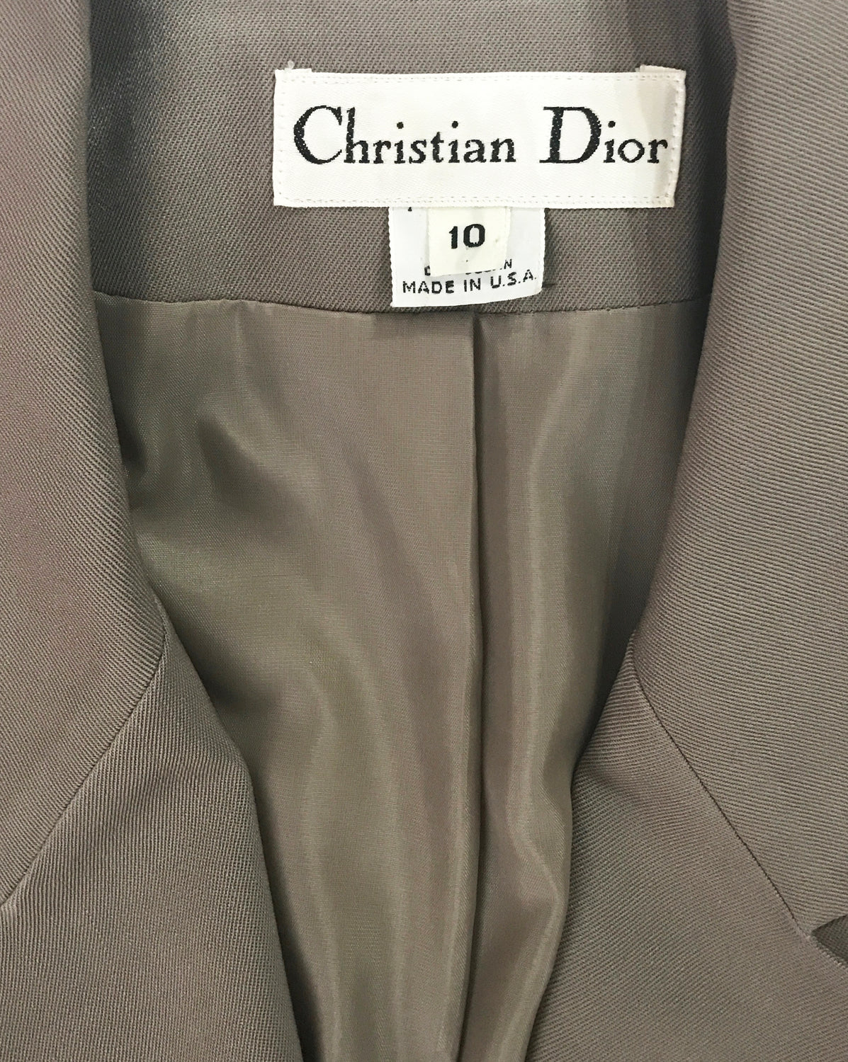 FRUIT Vintage Christian Dior 1980s Taupe Oversized Blazer gold buttons
