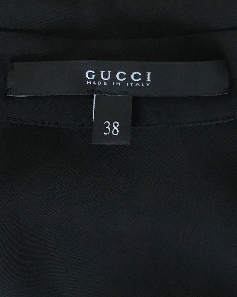 FRUIT Vintage Gucci silk Pussy Bow Neck Tie Shirt