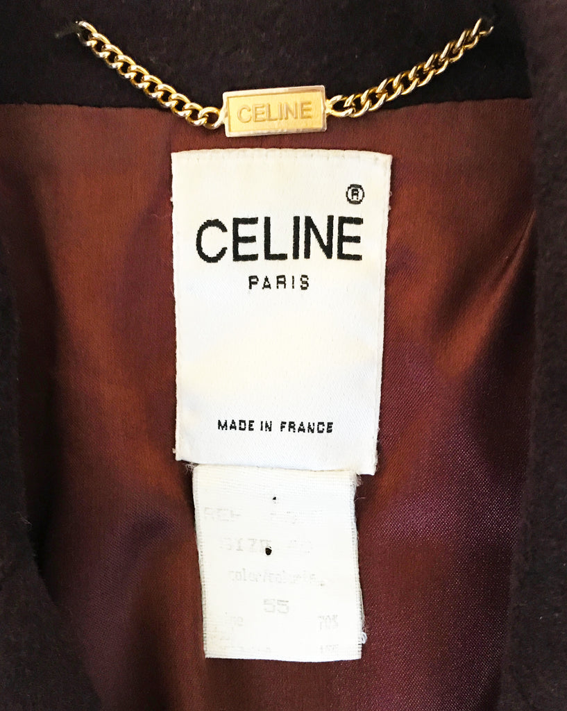 FRUIT Vintage Celine 1980s Brown Blazer Jacket