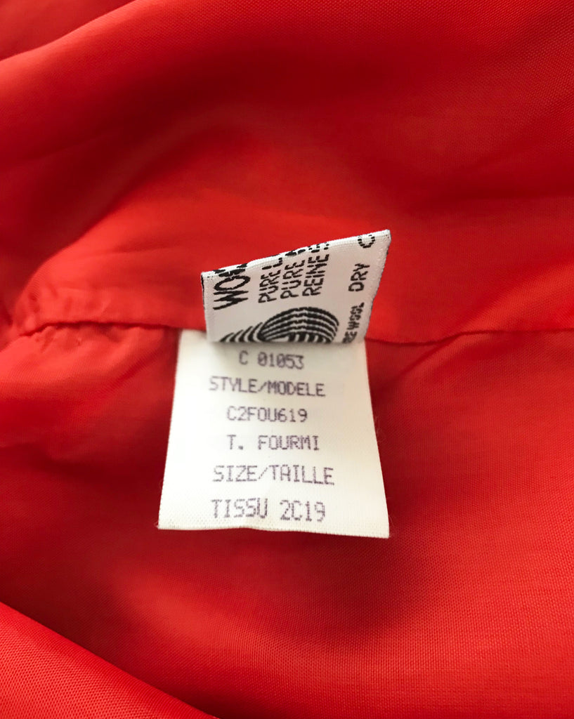 Celine Dead Stock 1980s Cropped Red Valentines Jacket