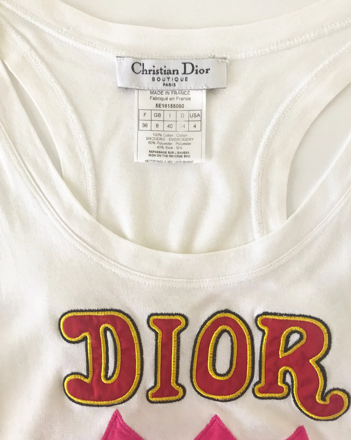 Fruit Vintage Christian Dior 'Dior Not War' Tank top by John Galliano