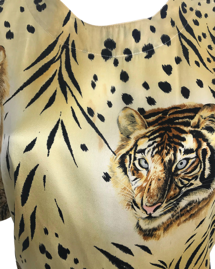 Fruit Vintage Escada 1980s Animal Print Blouse